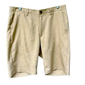 Pebble Beach Dry Luxe Tan Flat Front Men's Shorts